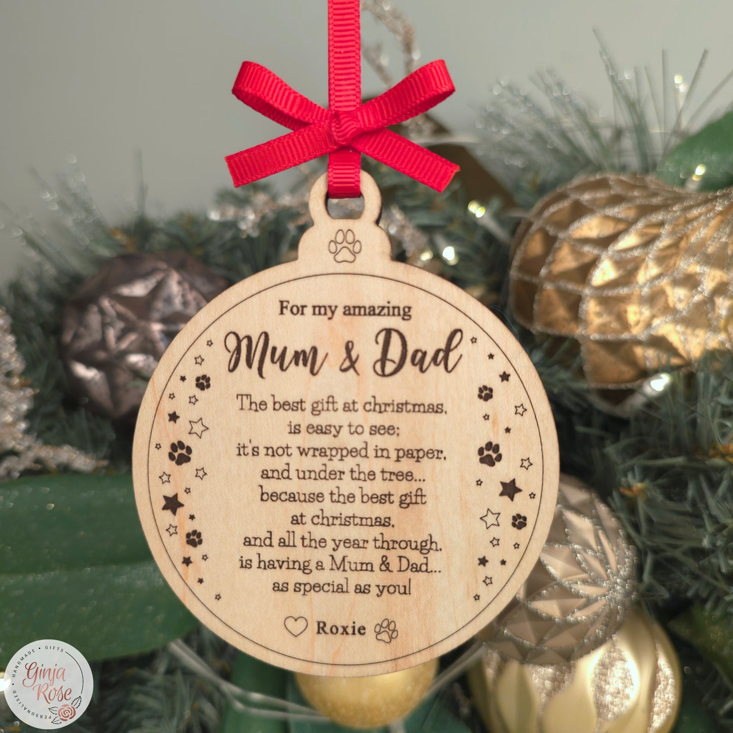 Best Gift 'Fur' Parent/s Bauble