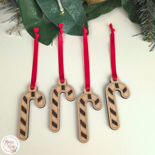 Mini Candy Cane Decorations (Set of 4)