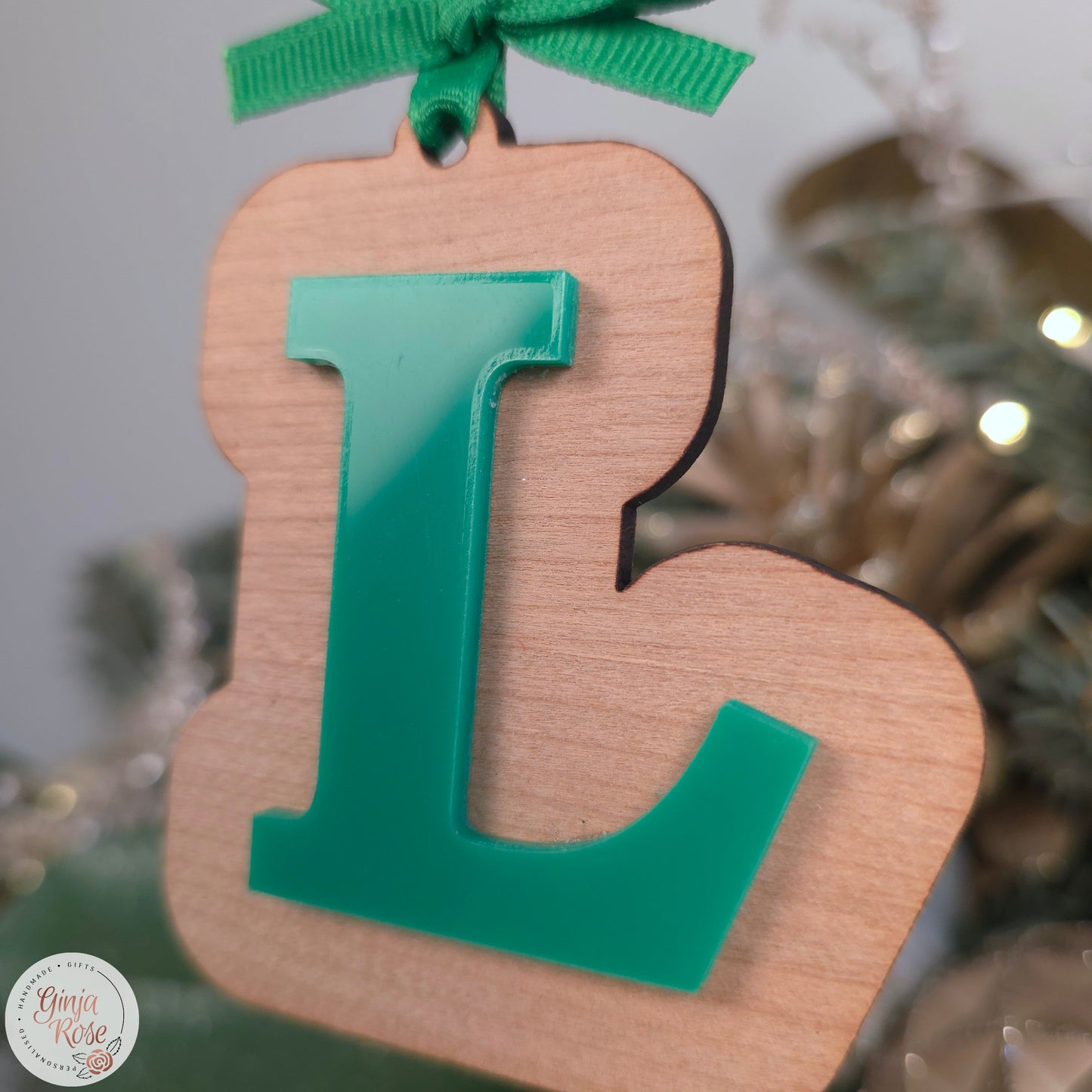 Acrylic + Wood Initial Decoration