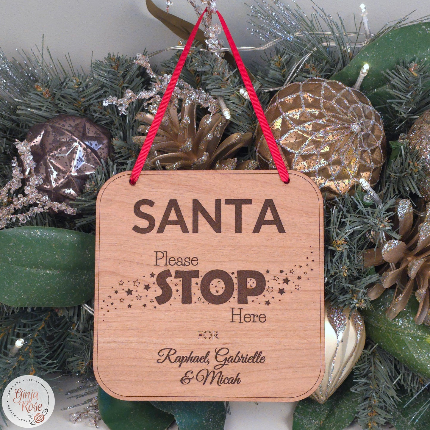 Santa Please Stop Here Door Hanger