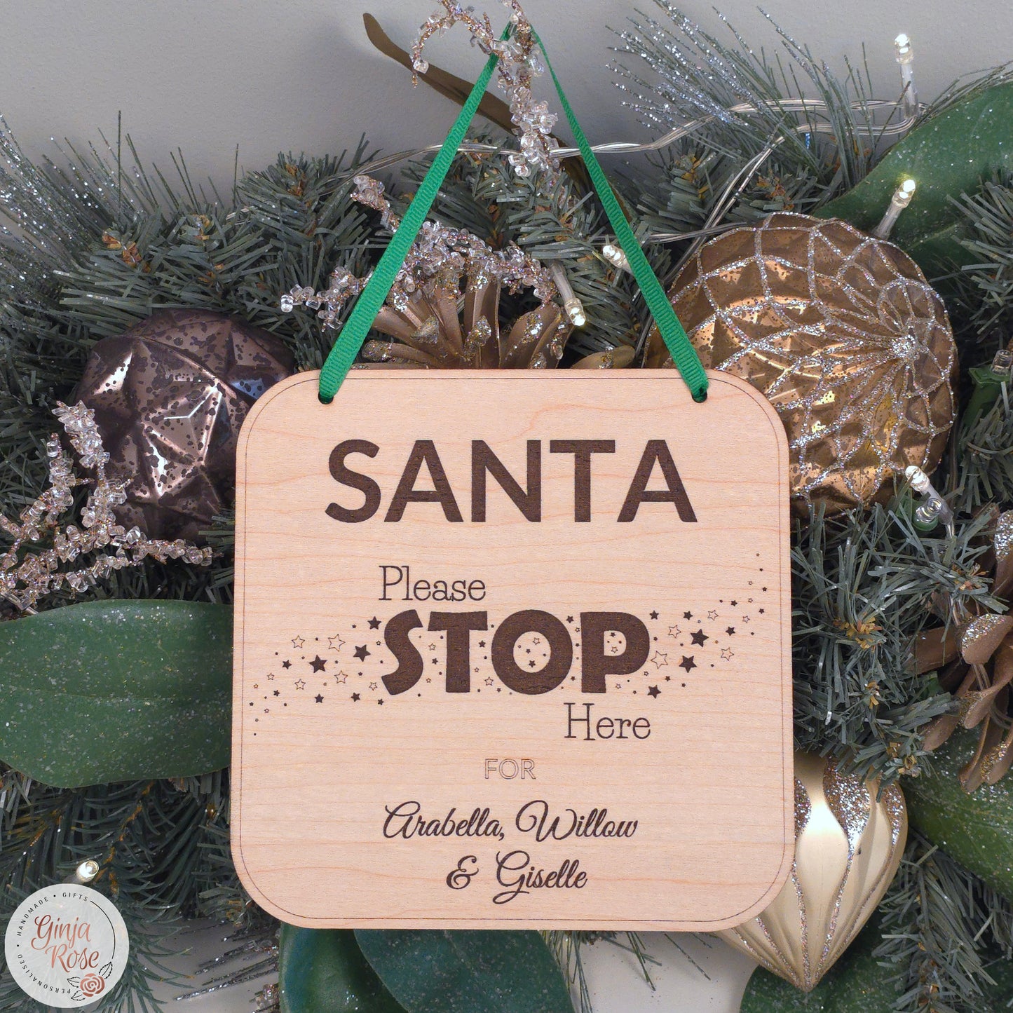 Santa Please Stop Here Door Hanger