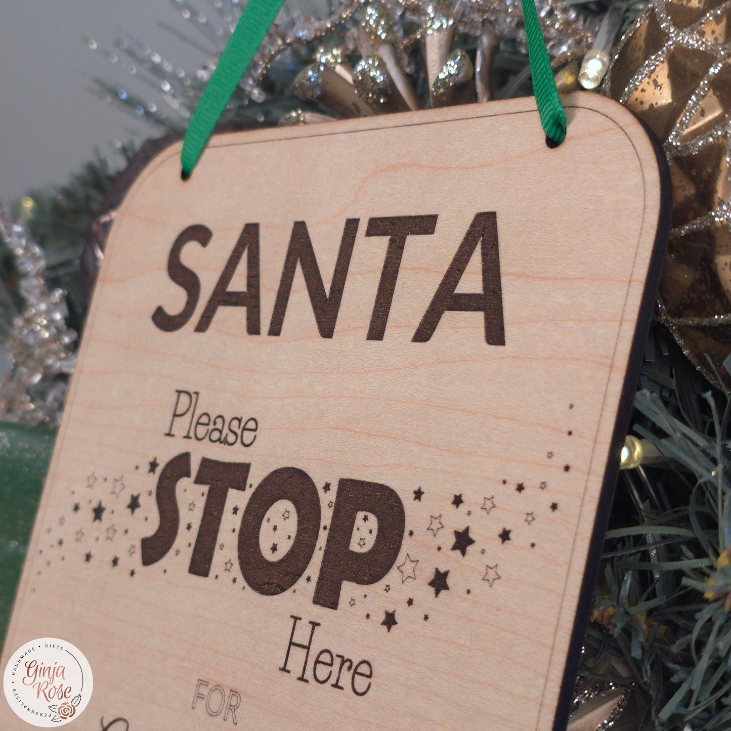 Santa Please Stop Here Door Hanger